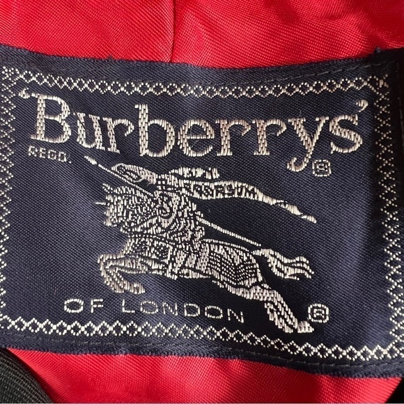 BURBERRY (Vintage Burberrys) 100% Wool Single Breasted Top Coat w/Red wool - Picture 2 of 14